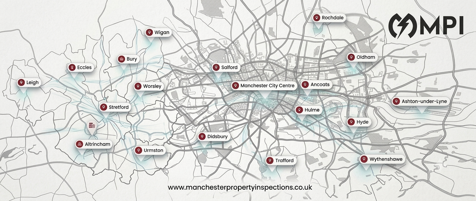 Areas we cover Manchester — 35+ locations across Greater Manchester